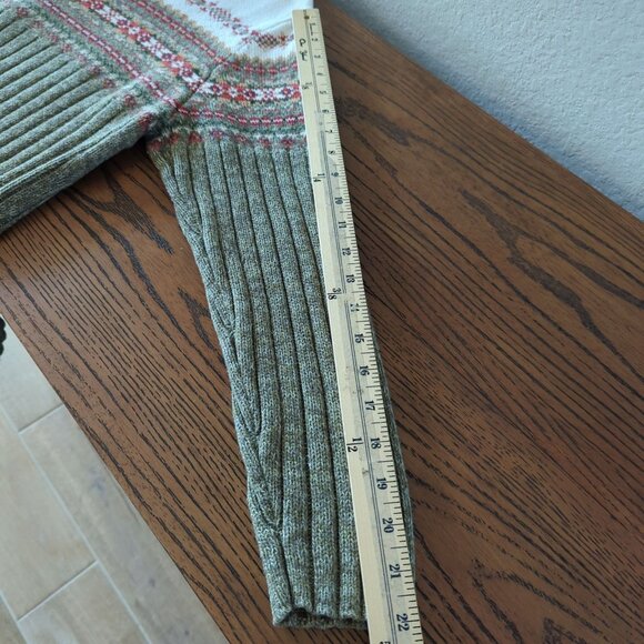 Tiara International Wool Blend Nordic Vintage‎ Sweater With Full Zip sz L - Picture 11 of 14